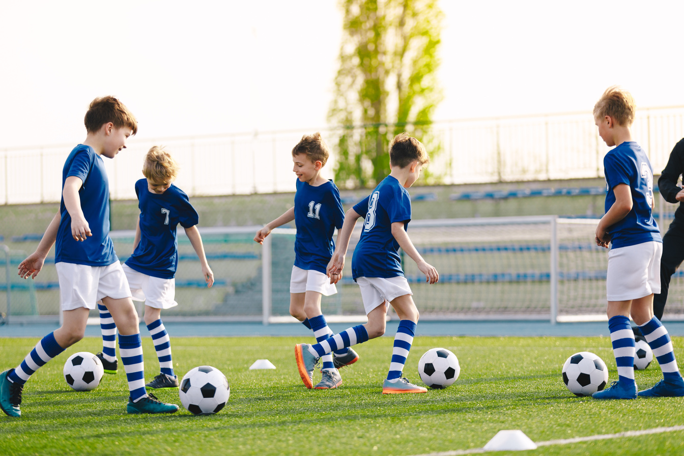 Kids in Football Training 
